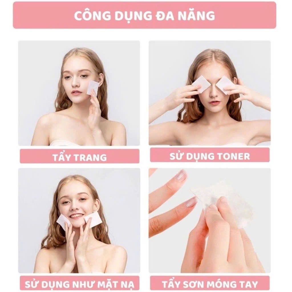 Hộp Bông Tẩy Trang Miniso 180 Miếng Và 1000 Miếng Nhật Bản