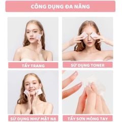 Hộp Bông Tẩy Trang Miniso 180 Miếng Và 1000 Miếng Nhật Bản