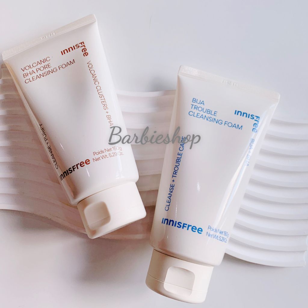 Sữa Rửa Mặt Innisfree Green Tea Hydrating Amino Acid -  Bija Trouble - Volcanic Pore BHA Cleansing Foam 150g