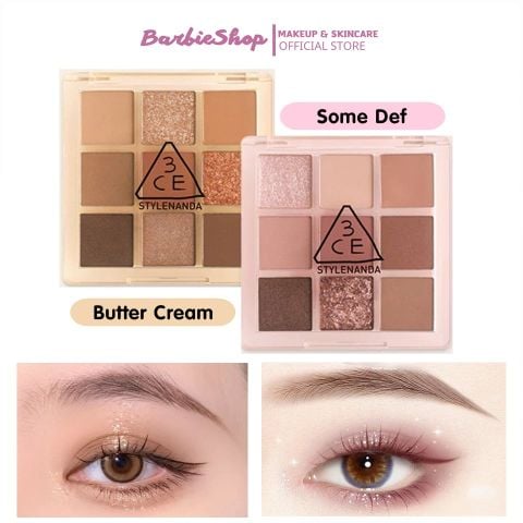 Màu Mắt 9 Ô 3CE Multi Eye Color Palette- Màu Some Def - Màu Butter Cream 8,5g