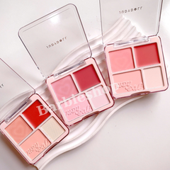 Phấn Má Hồng Và Phấn Bắt Sáng 4 Ô Judydoll Blush Highlighter Palette 9g
