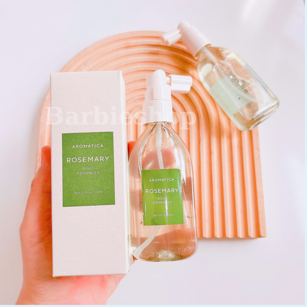 Tẩy Da Chết Da Đầu Aromatica 165G & Xịt dưỡng tóc Aromatica Rosemary root enhancer 100ml