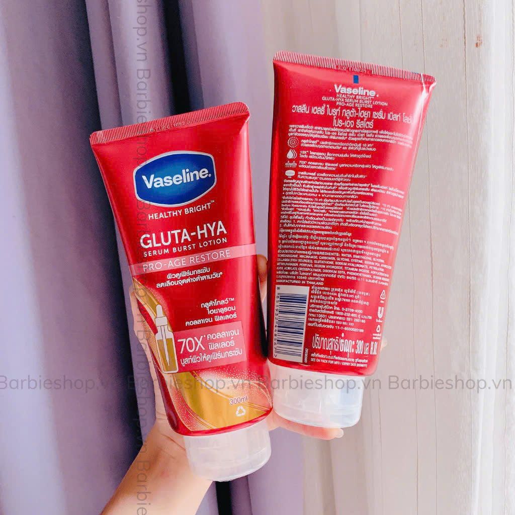 Sữa Dưỡng Thể 300ml Vaseline 4X - 10X - 50X - 70X - Viên Kích Sáng Da Alpha Arbutin 3plus Ngày - Đêm