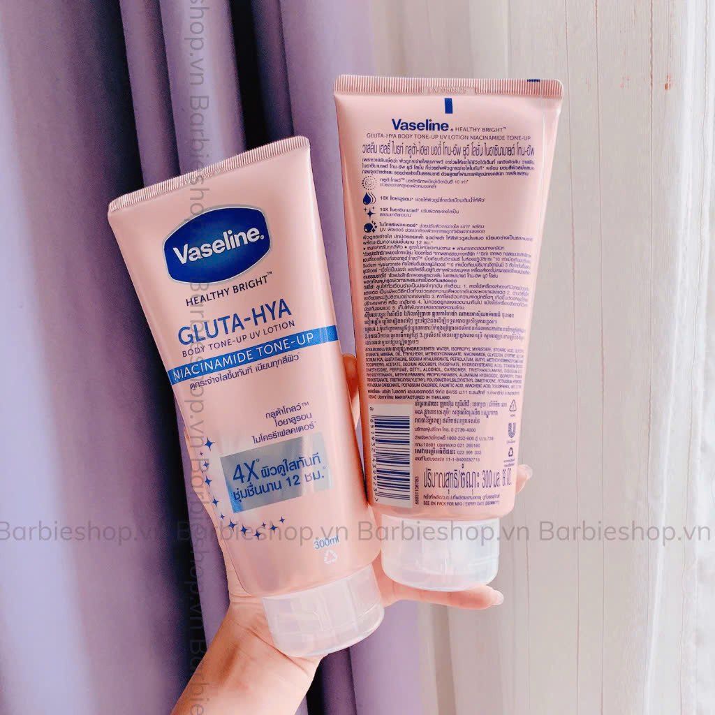 Sữa Dưỡng Thể 300ml Vaseline 4X - 10X - 50X - 70X - Viên Kích Sáng Da Alpha Arbutin 3plus Ngày - Đêm
