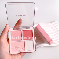 Phấn Má Hồng Và Phấn Bắt Sáng 4 Ô Judydoll Blush Highlighter Palette 9g