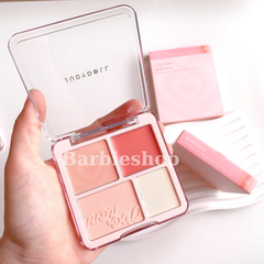 Phấn Má Hồng Và Phấn Bắt Sáng 4 Ô Judydoll Blush Highlighter Palette 9g