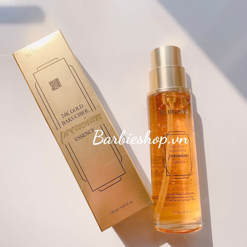 Tinh Chất Serum Bergamo White Vita Panthenol & 24k Gold Essence 120ml - Trắng, Vàng