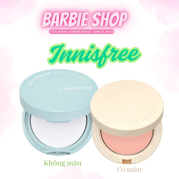 Phấn phủ nén Innisfree Pore Blur - No Sebum Mineral Pact (NEW)