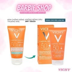 Kem Chống Nắng Chống Ô Nhiễm Bụi Kiềm Dầu & Giảm Thâm Nám Vichy Capital Soleil Mattifying 3In1 SPF50+