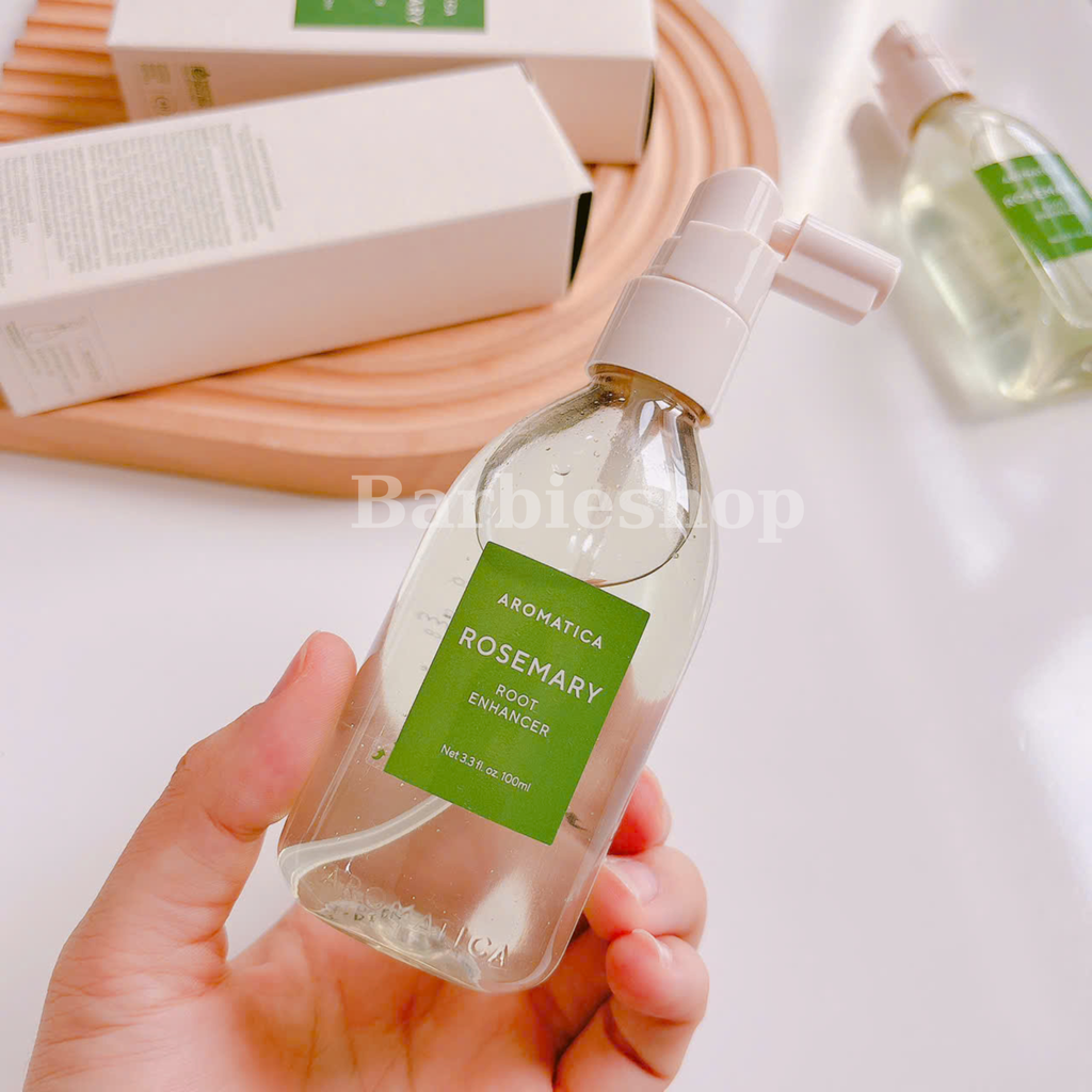 Tẩy Da Chết Da Đầu Aromatica 165G & Xịt dưỡng tóc Aromatica Rosemary root enhancer 100ml