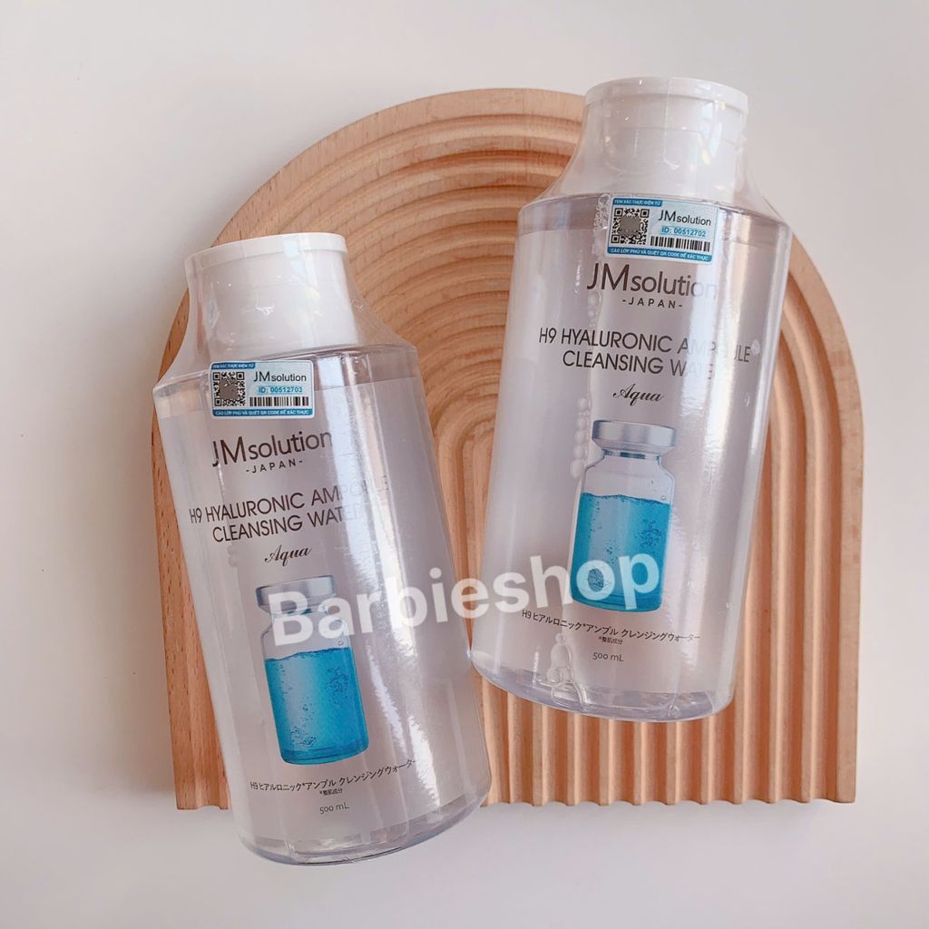Tẩy Trang Jmsolution H9 Hyaluronic Ampoule / Derma Care Centella Cleansing Water Clear 500ml - 850ml