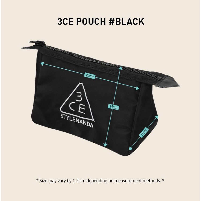 Túi Vải Đựng Mỹ Phẩm 3CE Rumour Pouch Pink - Black