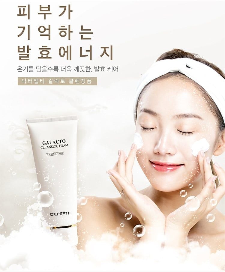 Sữa Rửa Mặt Dr.Pepti Galacto Cleansing Foam Giúp Dưỡng Ẩm 110ml