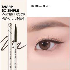 Kẻ Mắt Dạng Sáp Clio Sharp, So Simple Waterproof Pencil Liner (Màu Đen + Màu Nâu)