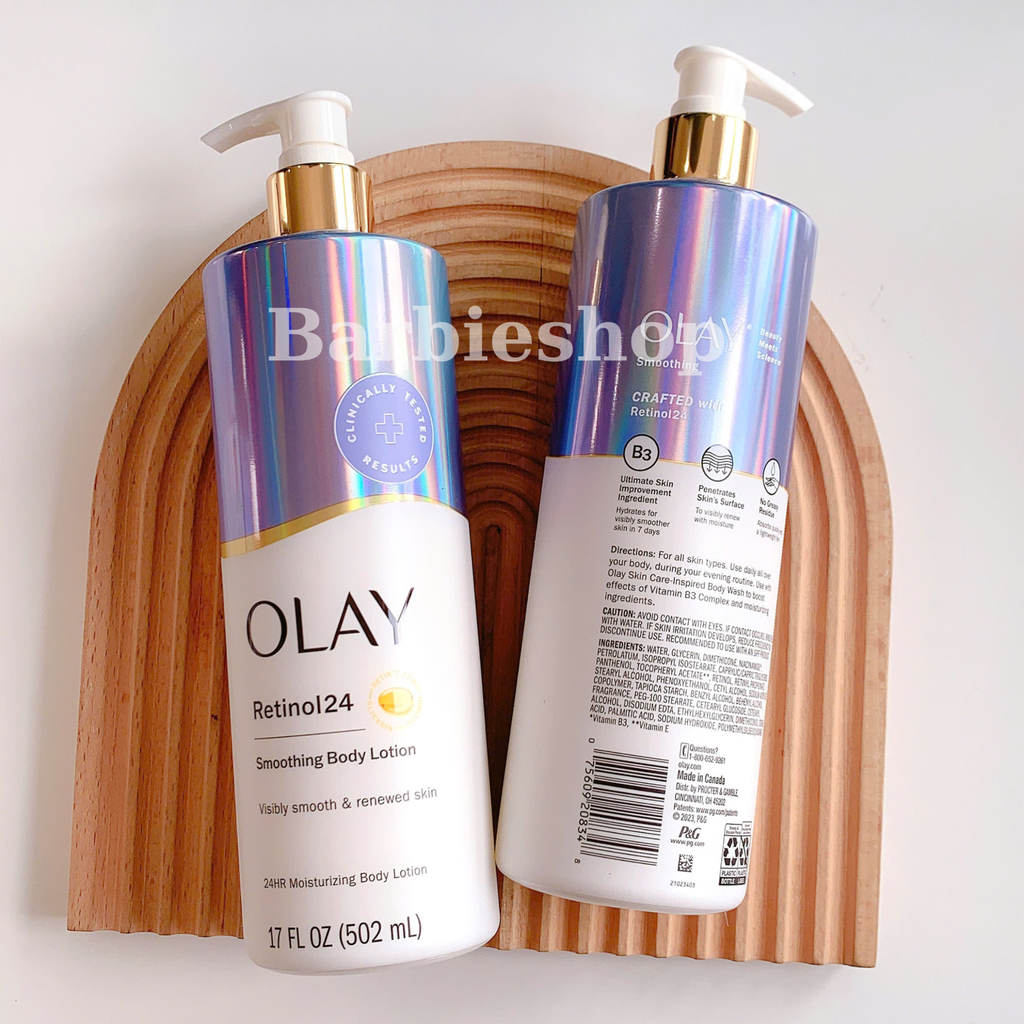 [Bản Mỹ] Dưỡng Thể Olay Body Retinol24 Body Lotion 502ml