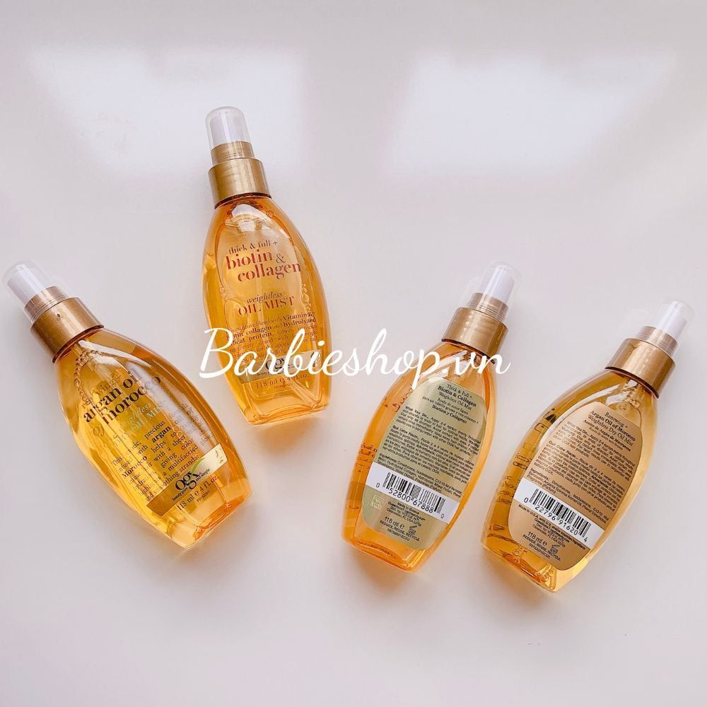 Xịt Dưỡng Tóc Biotin Ogx Argan Oil Of Morocco Oil Mist 100ml - 118ml