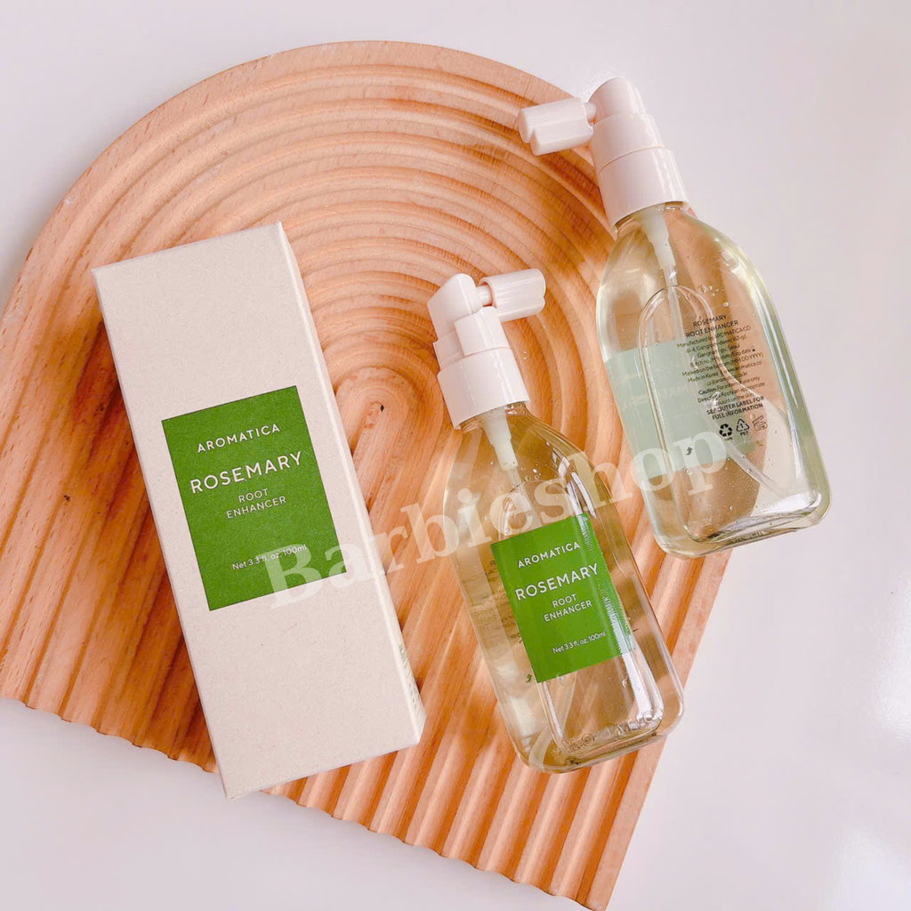 Tẩy Da Chết Da Đầu Aromatica 165G & Xịt dưỡng tóc Aromatica Rosemary root enhancer 100ml