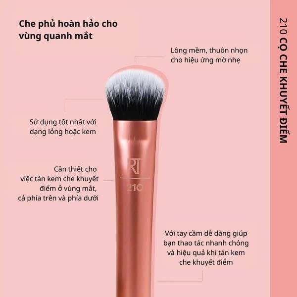 Cọ Che Khuyết Điểm & Bắt Sáng Real Techniques Brightening Concealer Makeup Brush RT210 - 91542