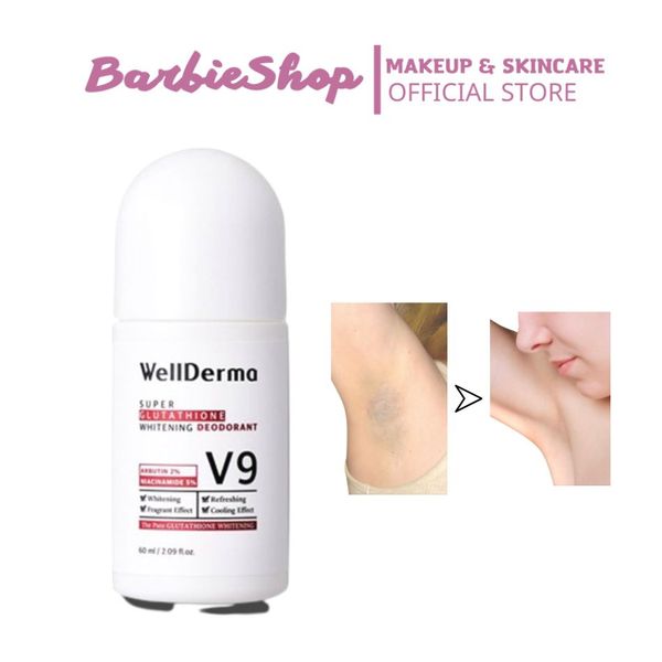 Lăn Nách Trắng Da WellDerma Super Glutathione Whitening Deodorant V9 60ml