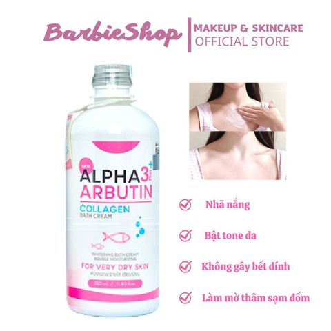 Sữa Tắm Dưỡng Trắng Da Alpha Arbutin 3+ Plus Collagen Bath Cream 350ml