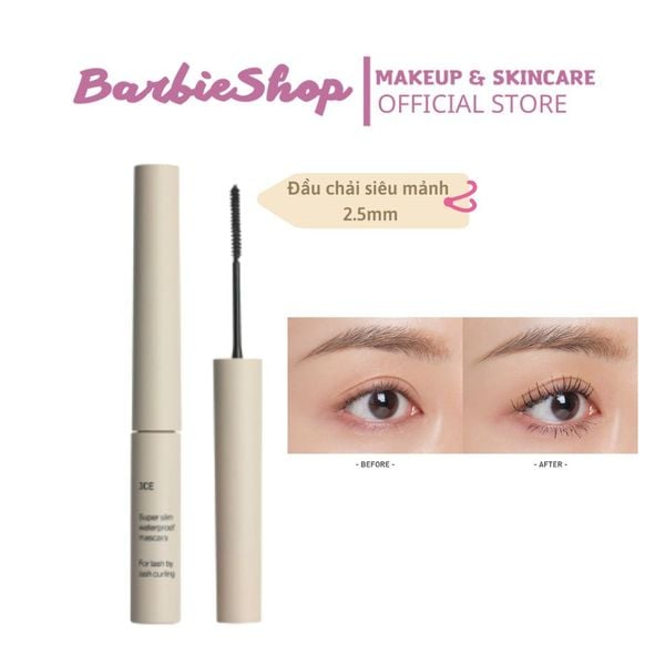 Mascara 3CE Super Slim Waterproof - BLACK