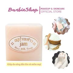 Xà Phòng Kích Trắng Cám Gạo Thái Lan Jam Rice Milk Soap 65g