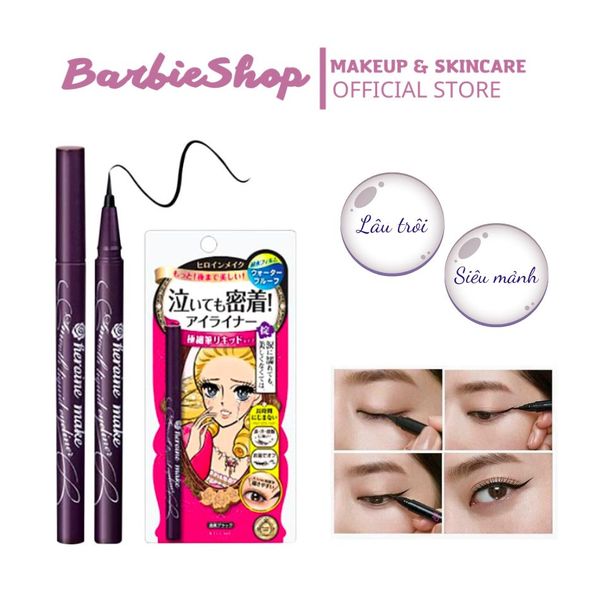 Bút Kẻ Mắt Isehan Kiss Me Heroine Make Smooth Liquid Eyeliner 0,4ml ( Nâu , Đen )