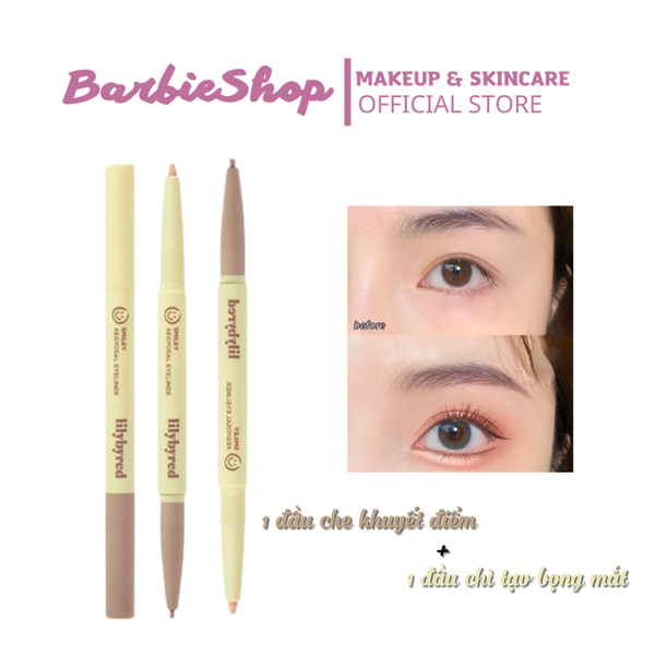 Bút Kẻ Bọng Mắt 2 Đầu Lilybyred Smiley Aegyosal Eyeliner Dạng Sáp