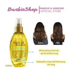 Xịt Dưỡng Tóc Biotin Ogx Argan Oil Of Morocco Oil Mist 100ml - 118ml
