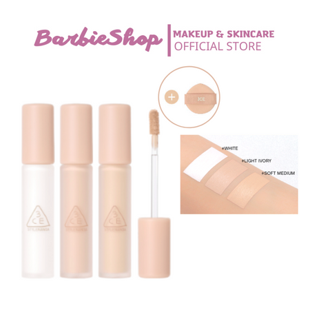 Che Khuyết Điểm Đa Năng 3ce Stay Fit Skin Cover Liquid Concealer( Tặng Kèm  Mút Tán ) CHE KHUYẾT ĐIỂM ĐA NĂNG 3CE SKIN FIT COVER LIQUID – Barbieshop