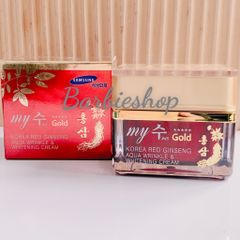 Kem Sâm Ngăn Ngừa Lão Hóa Làm Sáng Da My Gold Korea Red Ginseng Aqua Wrinkle & Whitening Cream 50ml