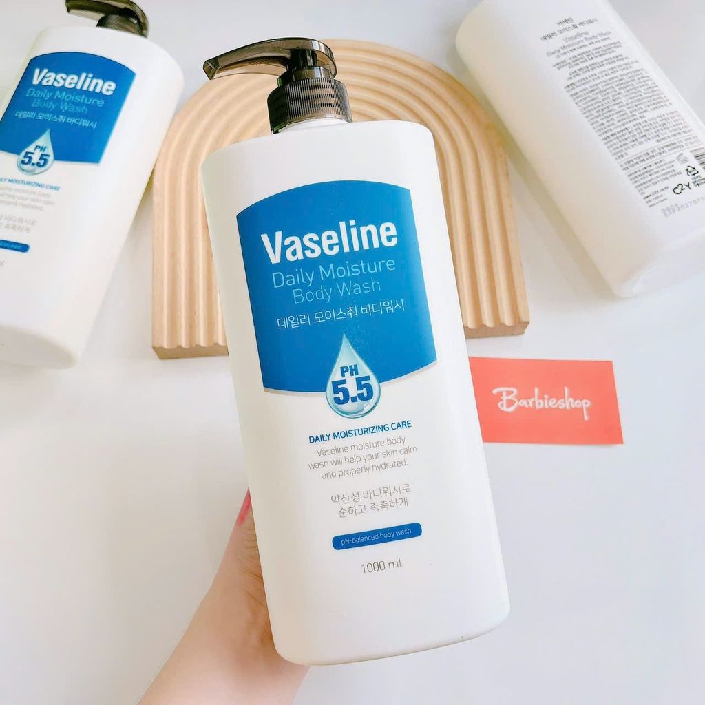 Sữa Tắm Vaseline Daily Moisture Body Wash pH5.5 1000ml Bản Hàn Quốc