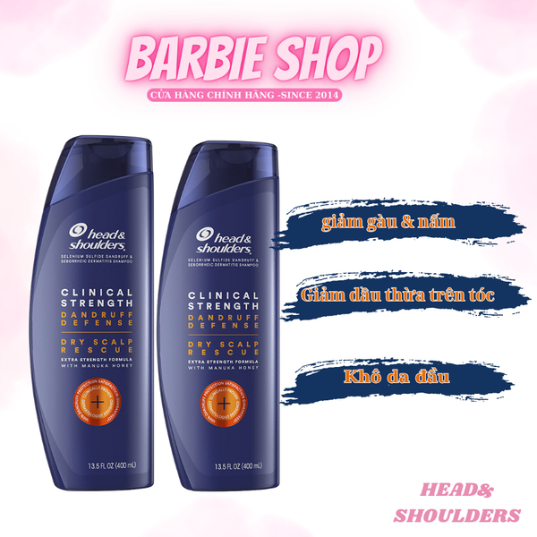 Dầu Gội Head And Shoulders Clinical Strength Mỹ Thuốc Đặc Trị Gàu Và Viêm Da Đầu 400ml - Head Thuốc Mẫu Mới