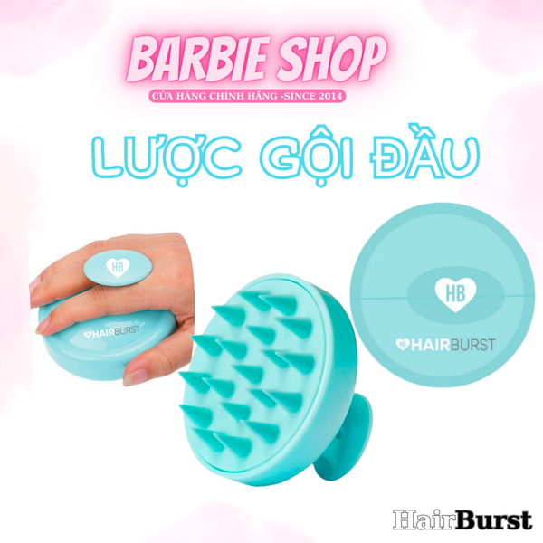Lược Gội Đầu Và Massage Hairburst Xanh