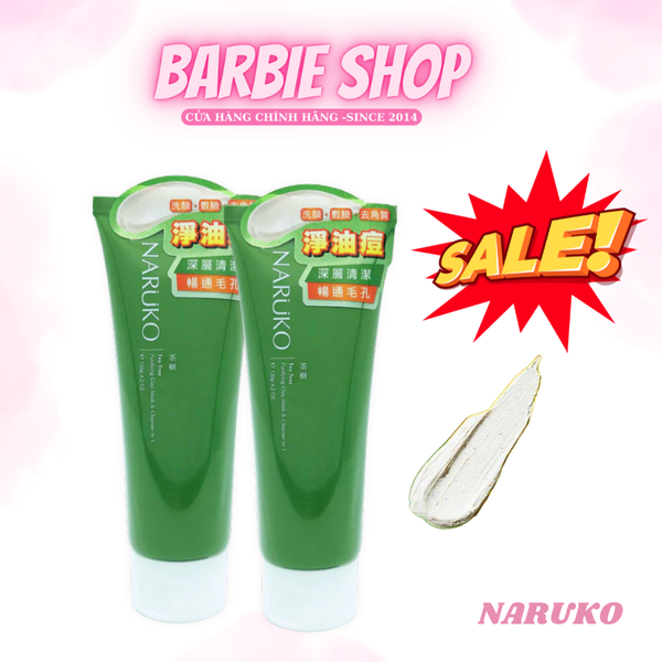 Sữa Rửa Mặt Bùn Chiết Xuất Tràm Trà Naruko Tea Tree Purifying Clay Mask & Cleanser 120g