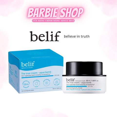 [ Tem LG ] Kem Dưỡng Ẩm Dành Cho Da Khô Và Da Dầu Belif The True Cream Moisturizing / Aqua Bomb 50ml