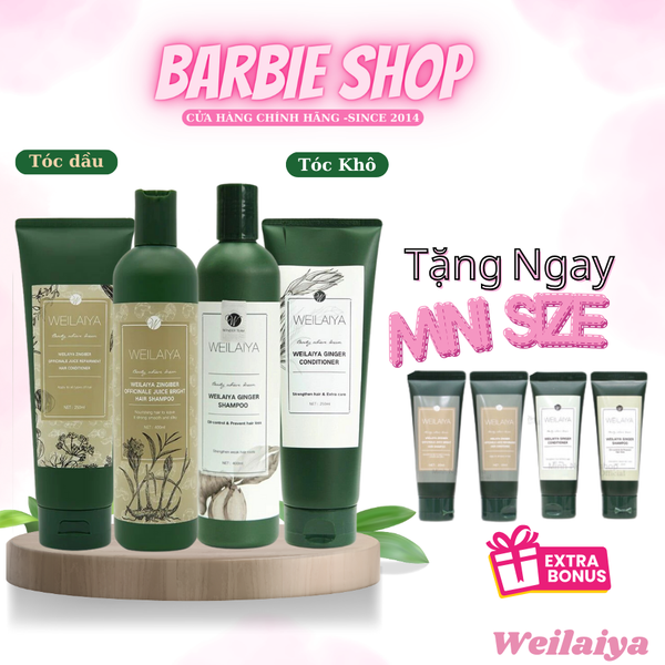 Set Gội - Xả Gừng Weilaiya GINGER (400ml x 250ml)
