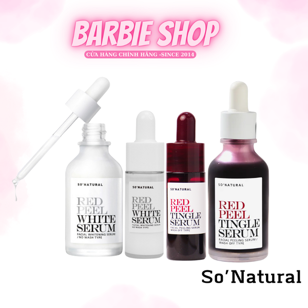 Tinh chất tẩy da chết hóa học So'Natural Red Peel Tingle / red peel white Serum 11ml - 35ml