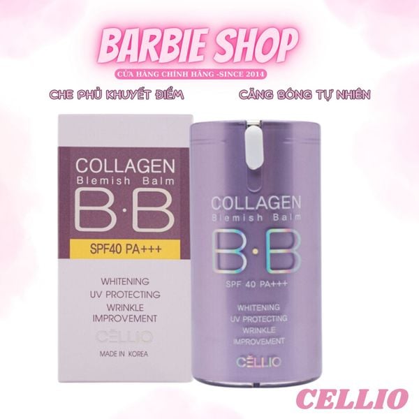 Kem Nền Chống Nắng Kiềm Dầu BB Cellio Collagen Blemish Balm 40 PA+++ - Màu 21