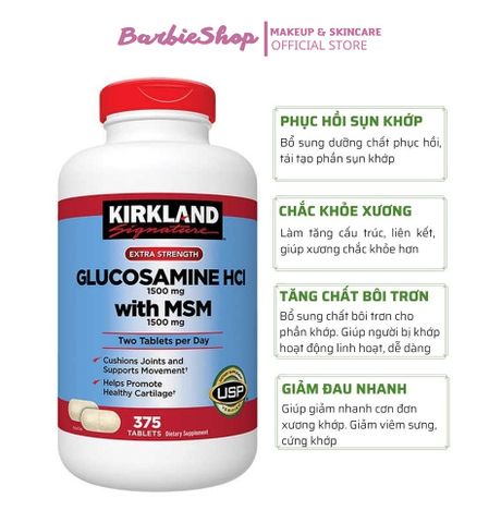 TPCN Kirkland Glucosamine Bổ Xương Khớp 375 Viên USA