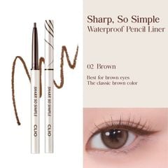 Kẻ Mắt Dạng Sáp Clio Sharp, So Simple Waterproof Pencil Liner (Màu Đen + Màu Nâu)