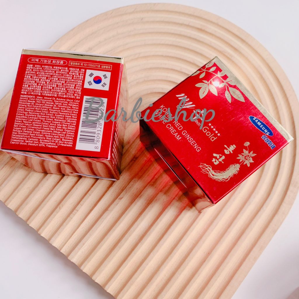 Kem Sâm Ngăn Ngừa Lão Hóa Làm Sáng Da My Gold Korea Red Ginseng Aqua Wrinkle & Whitening Cream 50ml