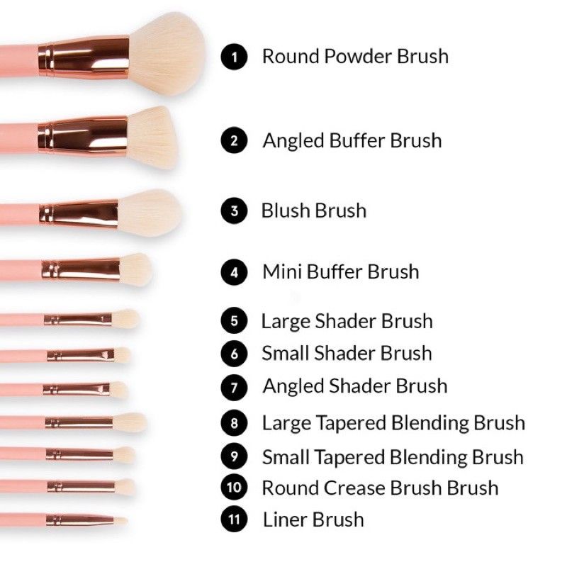 Bộ Cọ Trang Điểm BH Cosmetics Brunch Bunch 11 Cây - cọ ko túi