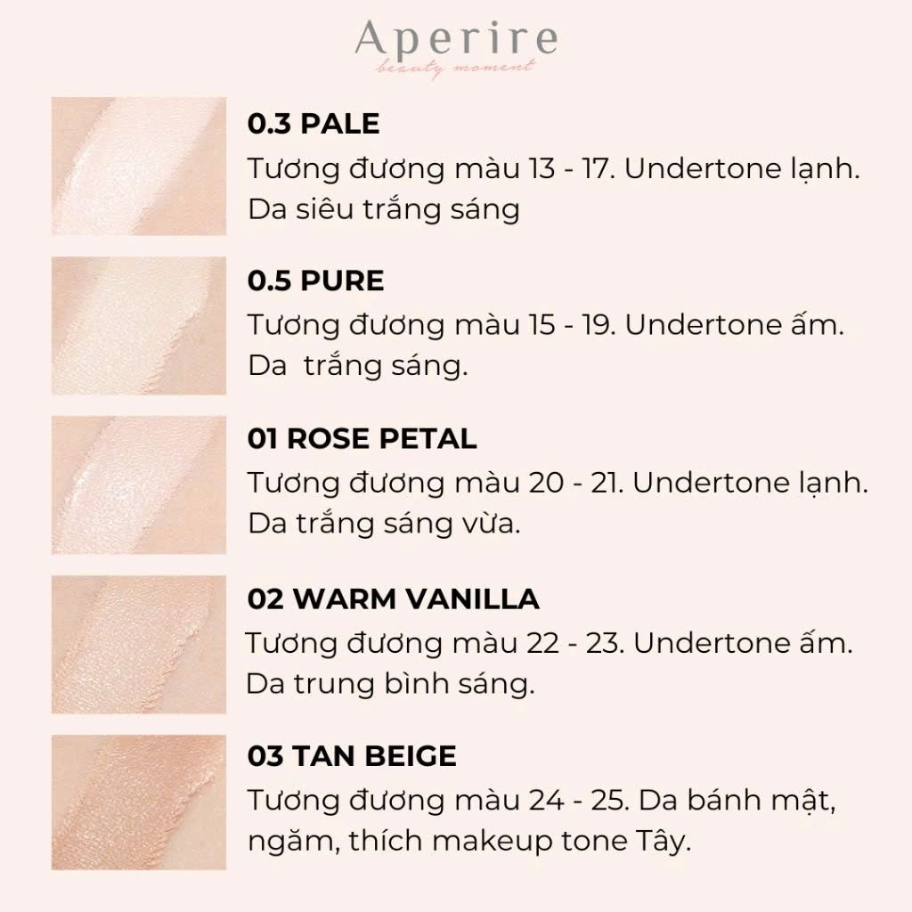Phấn Nước Aperire Day Cream Cover Cushion SPF50+ PA++++ 13g