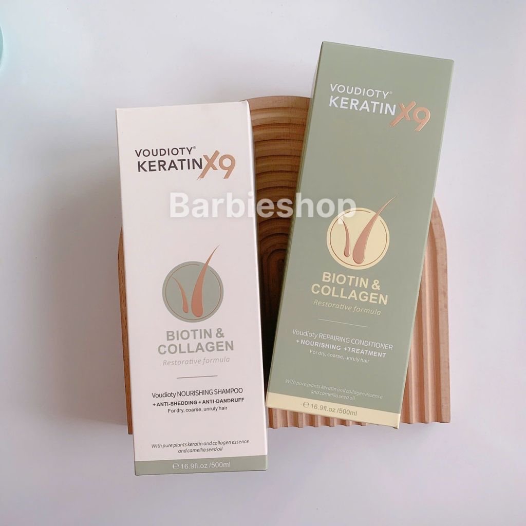 Bộ Dầu Gội Xả Voudioty Keratin X9 Biotin & Collagen 500ml -1000ml