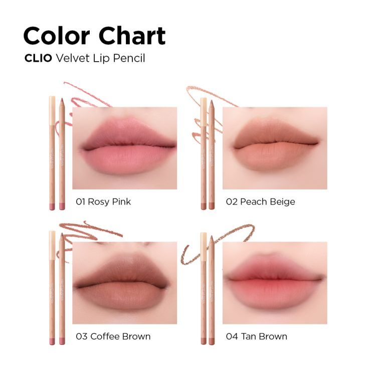 Chì Kẻ Viền Môi Clio Velvet Lip Pencil Kèm Gọt Chì