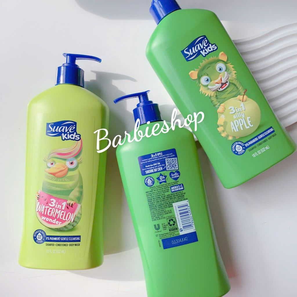 Sữa tắm gội toàn thân Suave kid có vòi 532ml