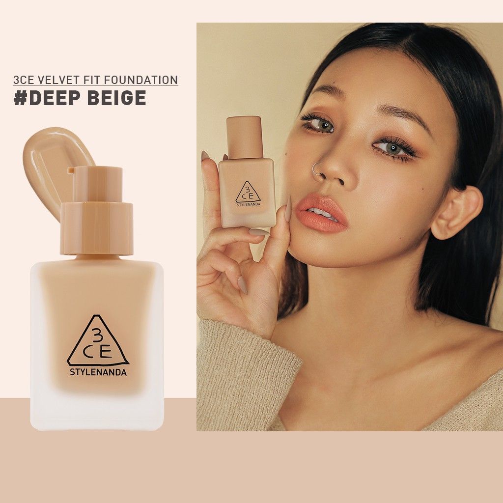 Kem Nền 3CE Velvet Fit Foundation Đủ Tone