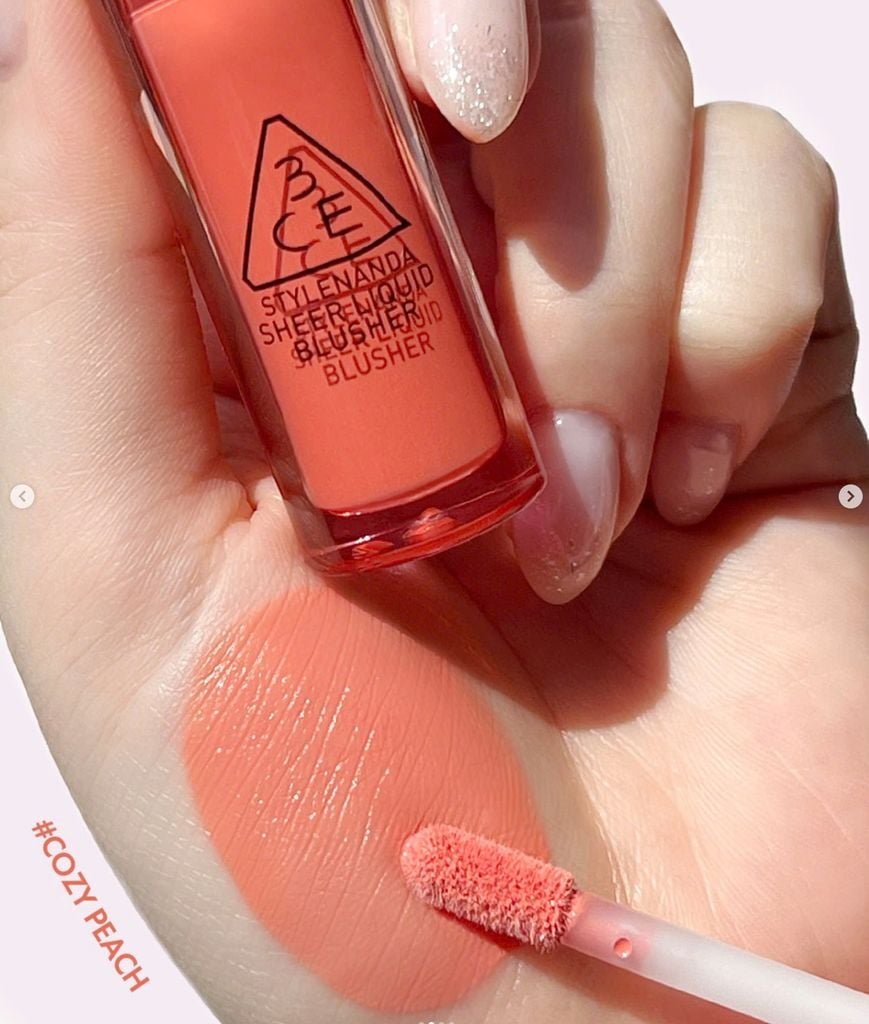 Má Hồng 3CE Sheer Liquid Blusher Dạng Kem (Our Way + Cozy Peach + Side Piece + Joyful Affair + Soft Fig) 3g