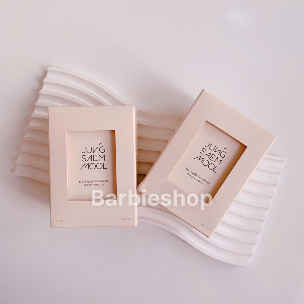 Kem Nền Jung Saem Mool Skin Nuder Foundation SPF 50+ PA++++ 30ml - Kèm Bông Mút
